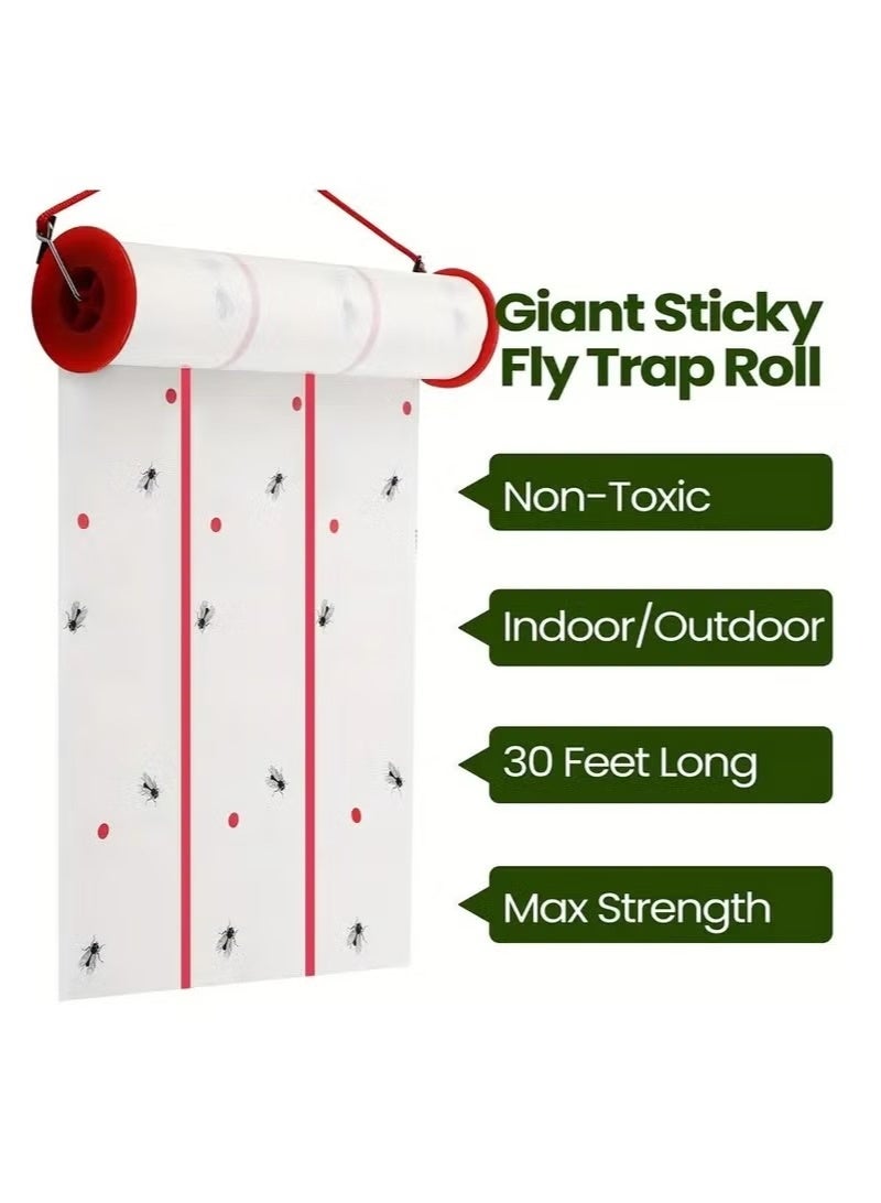 Xpert Eco-Friendly Flying Insect Glue Trap – Sticky Fly Paper Strips with Hanging Hooks for Mosquitoes, Gnats & Fruit Flies | Safe, Non-Toxic Indoor Pest Control Solution for Home & Kitchen - Image 3